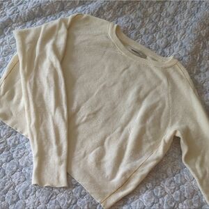 Babaton Ivory Crew Neck Sweater Aritzia